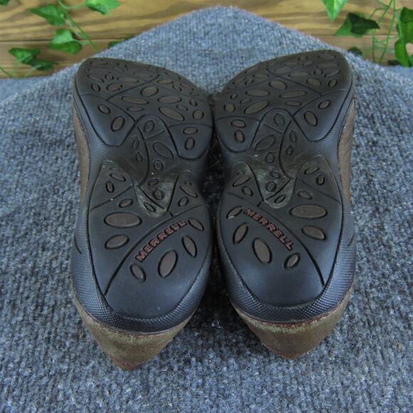 Merrell Women's Apure Olive Flat Brown‎ Leather Sz 6.5 Medium Gently Used 2025 - Picture 5 of 6